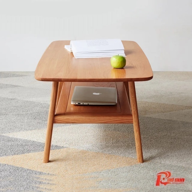 Red Sun Meja Kopi Kayu Solid Gaya Nordic RDC-1004