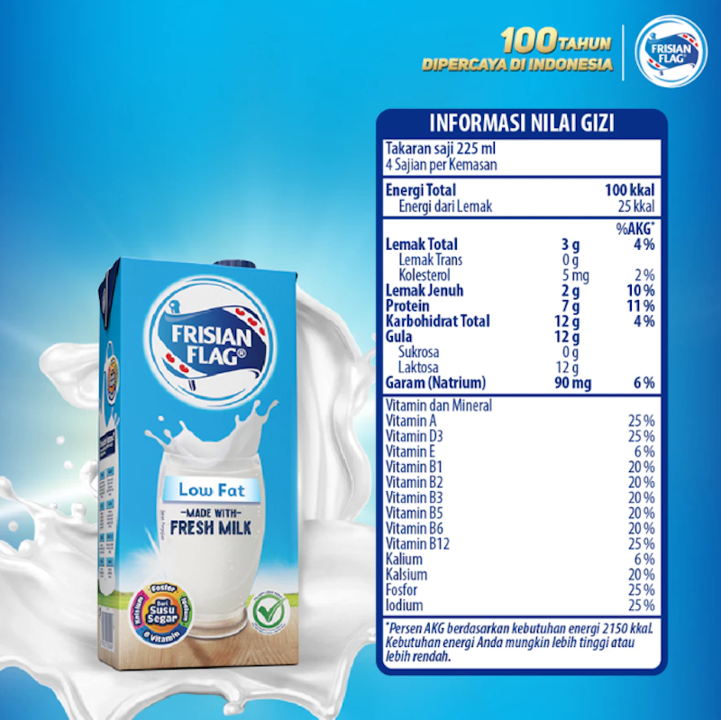 Frisian Flag Low Fat 946 ml 3