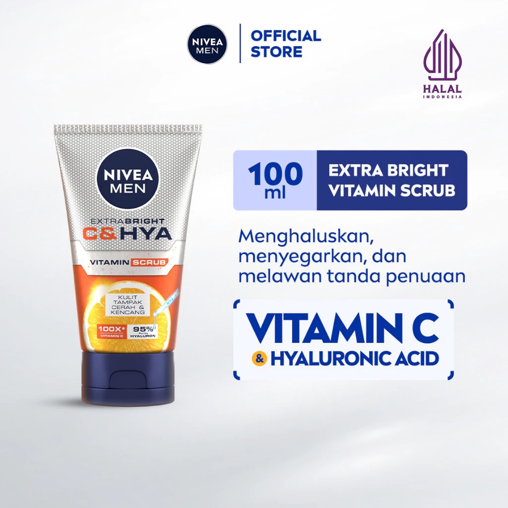 Beiersdorf Indonesia NIVEA MEN Extra Bright C&HYA Vitamin Face Scrub