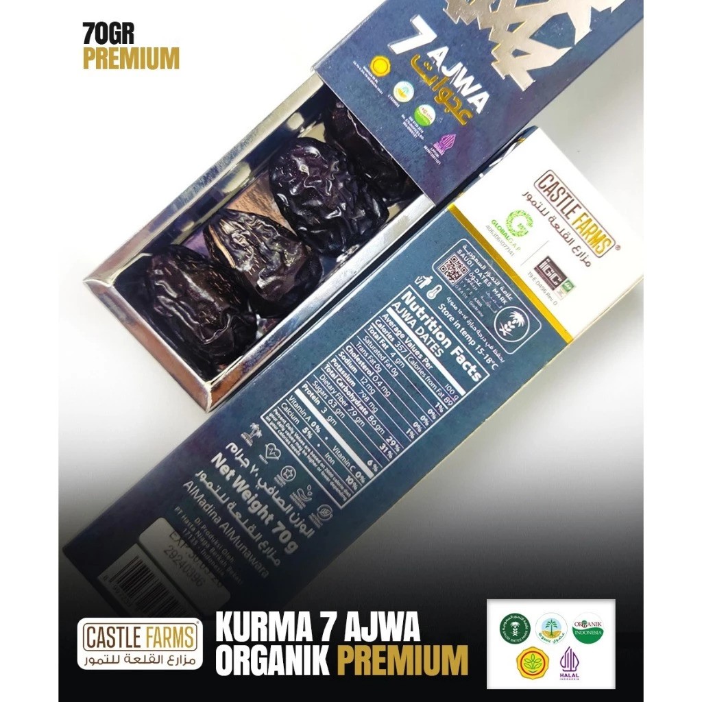 Castle Farms Kurma Ajwa Premium Organik 7 Butir 3