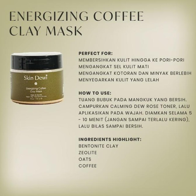 Skin Dewi Energizing Coffee Clay Mask