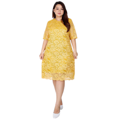 Dress Big Size Brukat Jumbo