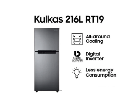 Samsung Electronics Samsung 216L Refrigerator TMF All Around Cooling RT19M300BGS/SE