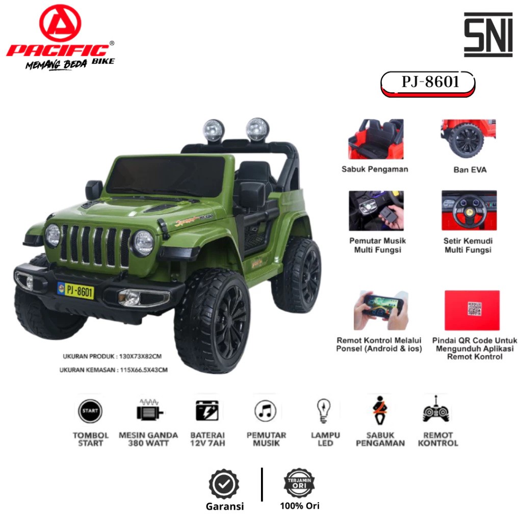 Pacific Junior Rechargeable Car Mainan Mobil Aki 5