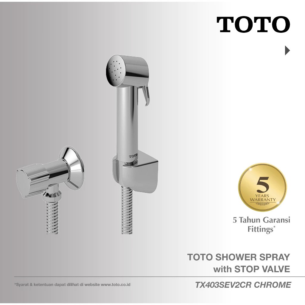 Surya Toto Indonesia TOTO Shower Spray with Stop Valve TX403SEV2CR