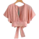 Vallina Outfit Femei Outer Blouse Slit Back Self Tie Wrap Crop Top 1
