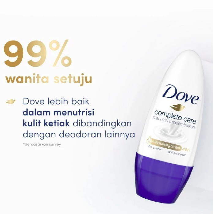 Unilever Indonesia Dove Complete Care Antiperspirant Deodorant Roll On