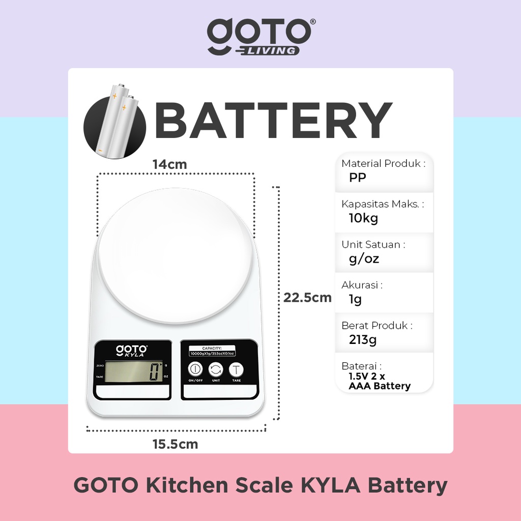 Pilar Niaga Makmur Goto Living Kyla Kitchen Scale