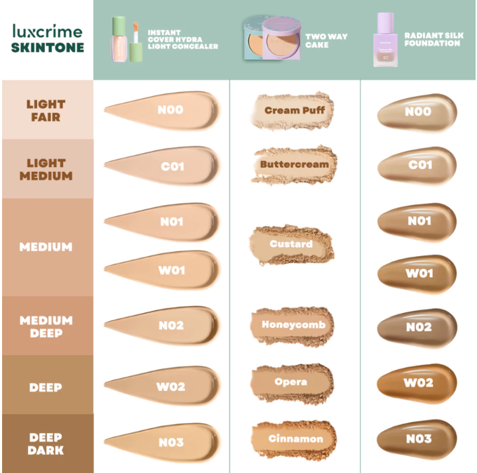 Luxury Cantika Indonesia Luxcrime Blur & Cover Two Way Cake Oil Control Cinnamon