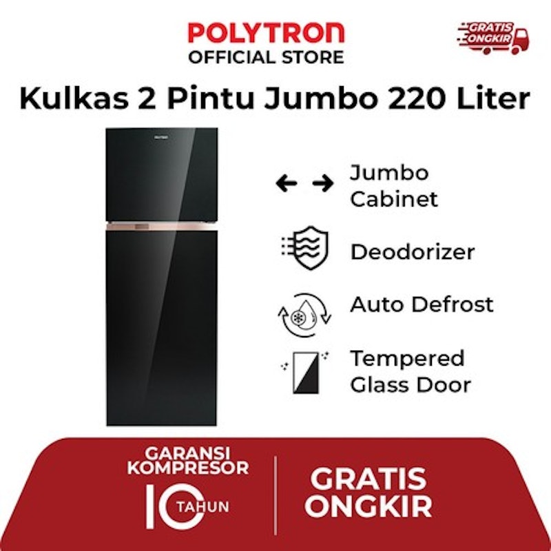 Kulkas 2 Pintu Belleza Jumbo 220 Liter 2