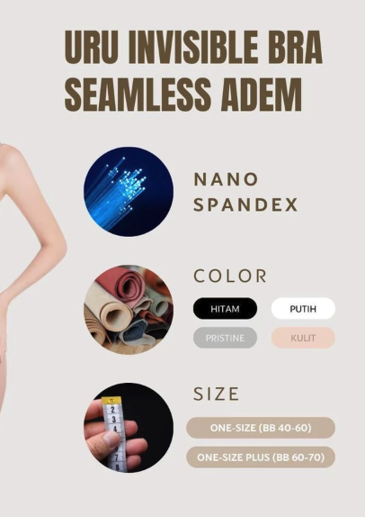  URU Invisible Seamless Bra