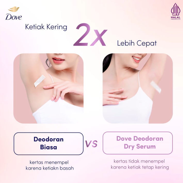 Unilever Indonesia Dove Deodorant Dry Serum Even Tone & Pore Smoothener