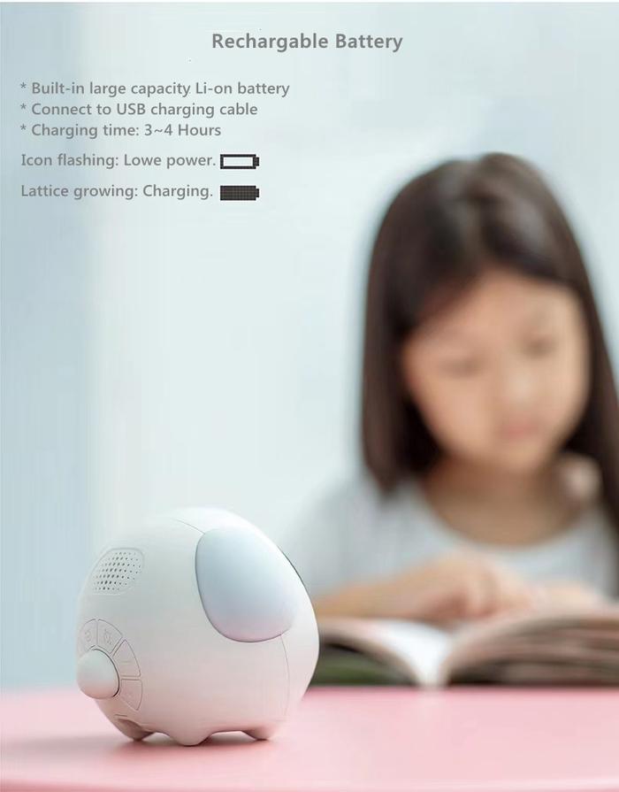 Vinero Indonesia Vinero Digie Alarm Clock Pixel Lamp Multifunction Interactive Emoji Digie White