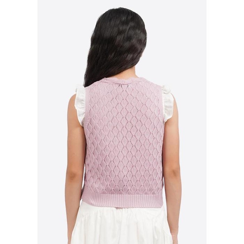COLORBOX Knitted Crop Vest Lilac 5
