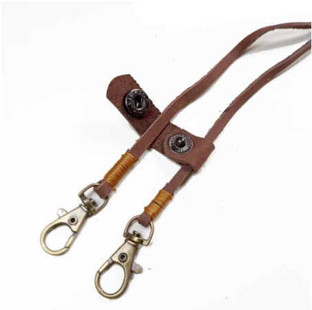 Mekafa Likernik Dark Brown Tali Masker Kulit Asli