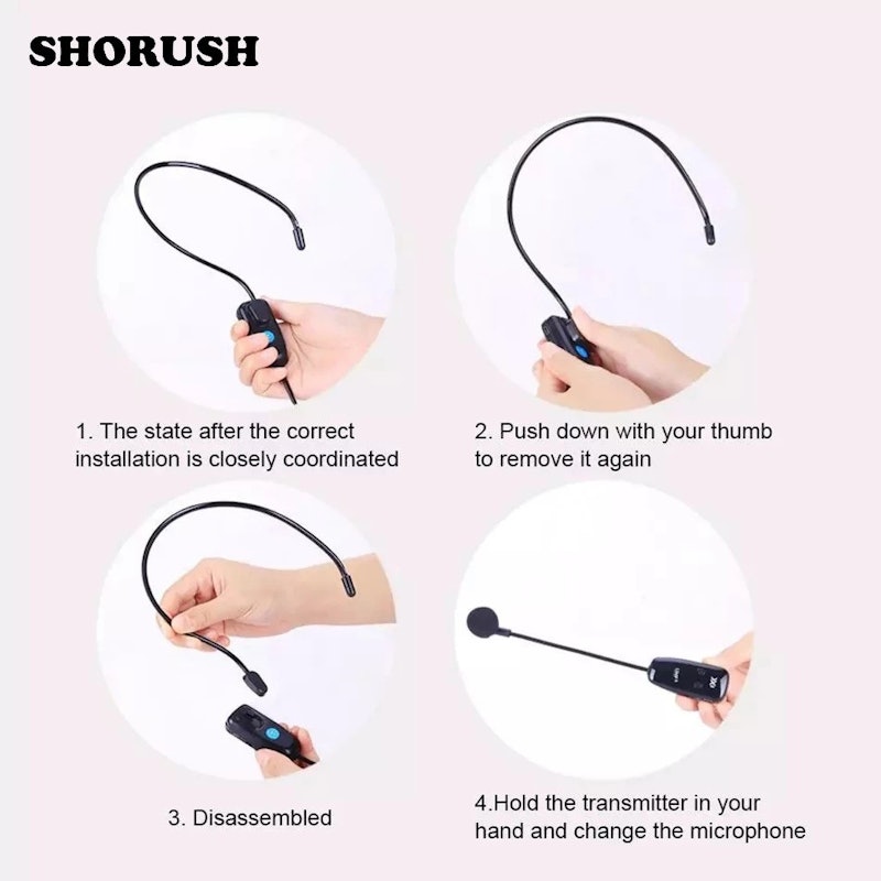 Shorush IM 1 Mic Wireless Imam Masjid Bando 3