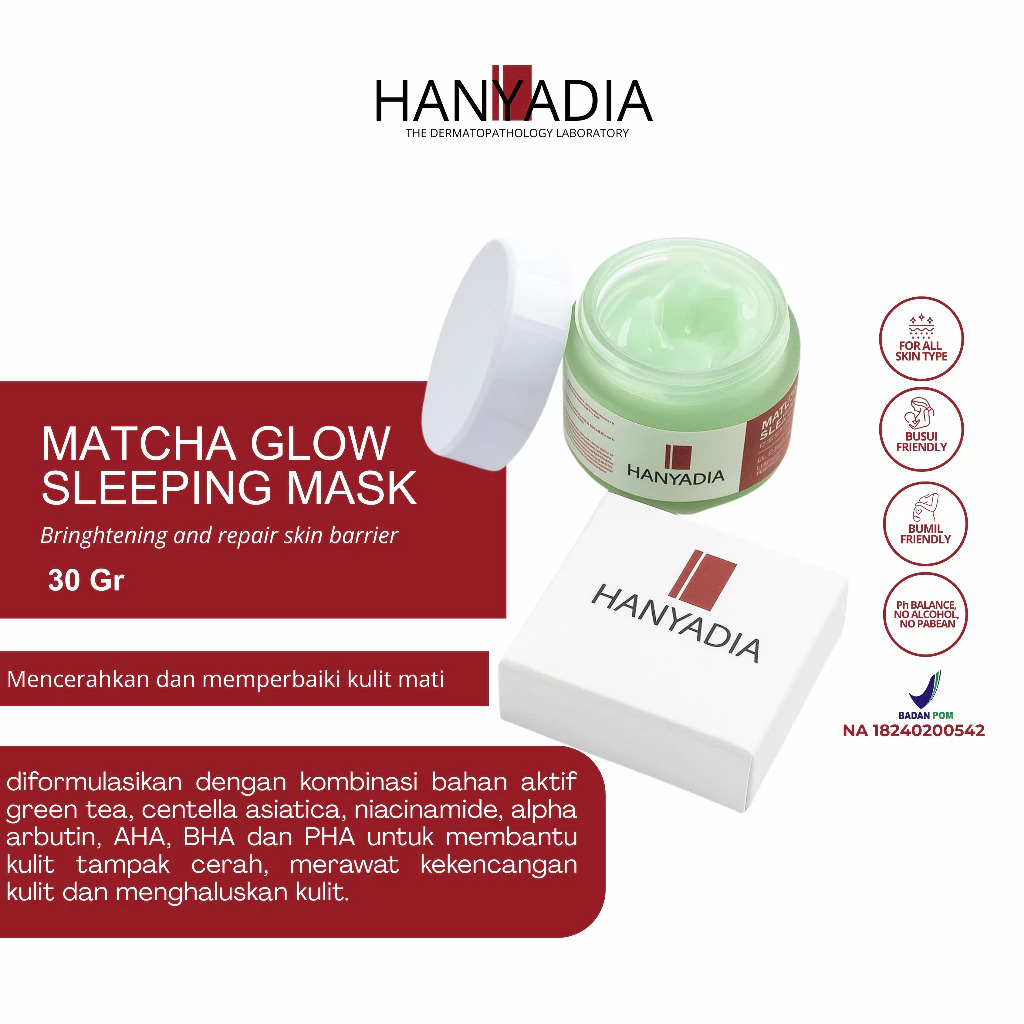 Hanyadia Matcha Glow Sleeping Mask 3