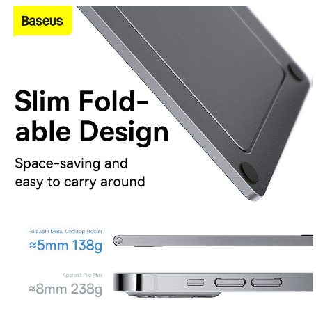  Baseus  Foldable Metal Phone Holder Stand Dudukan Universal Ipad Tablet