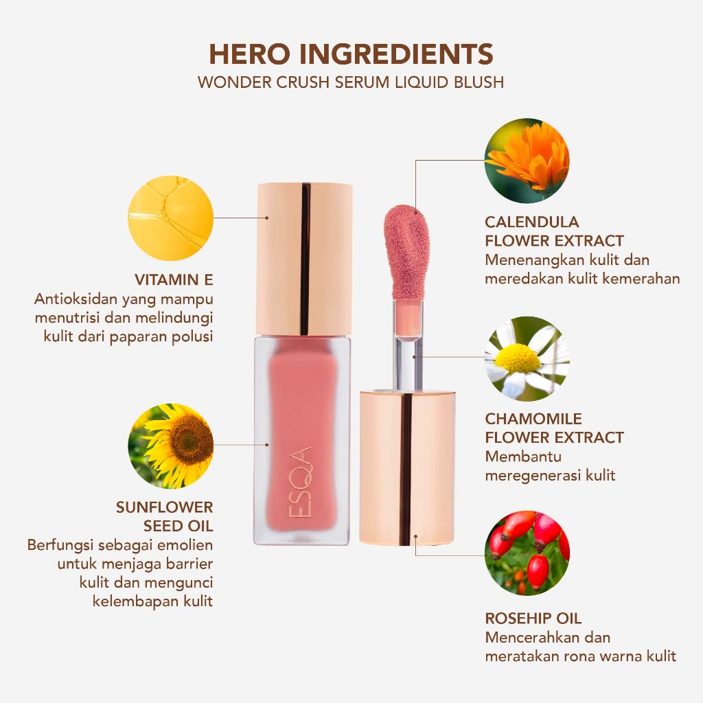 Keva Cosmetics International ESQA Wonder Crush Serum Liquid Blush Saucy Style