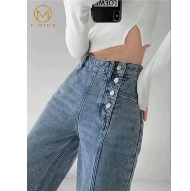 F·MIGA Korean Style Highwaist Straight Jeans 4