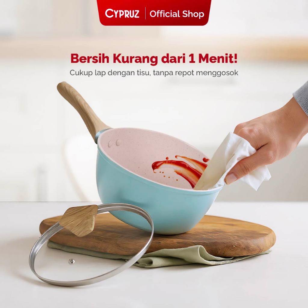 Cypruz Color Marble Sauce Pan