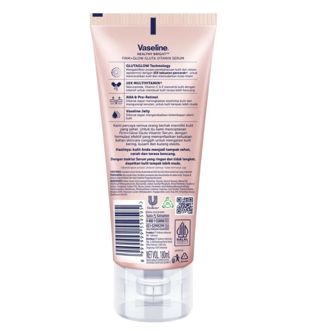 Unilever Indonesia Vaseline® Healthy Bright​™ Firm+Glow Gluta Vitamin Youthful Serum 