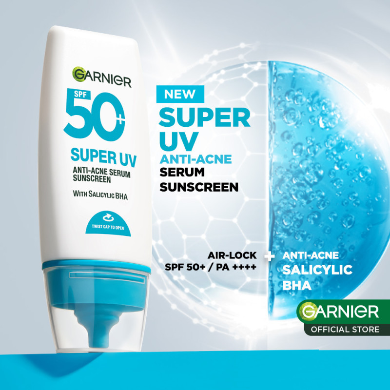 L’Oréal Garnier Super UV Anti-Acne Serum Sunscreen SPF 50+ PA++++ 