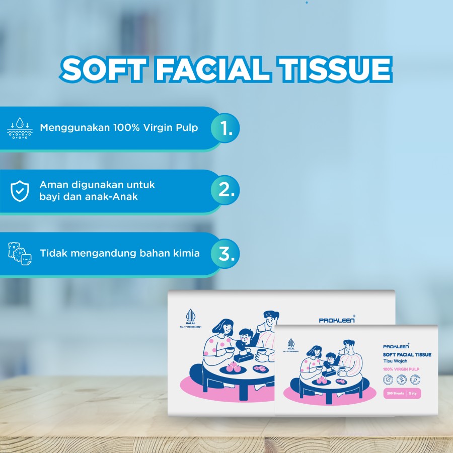 United Chemical Indonesia Prokleen Soft Facial Tissue 