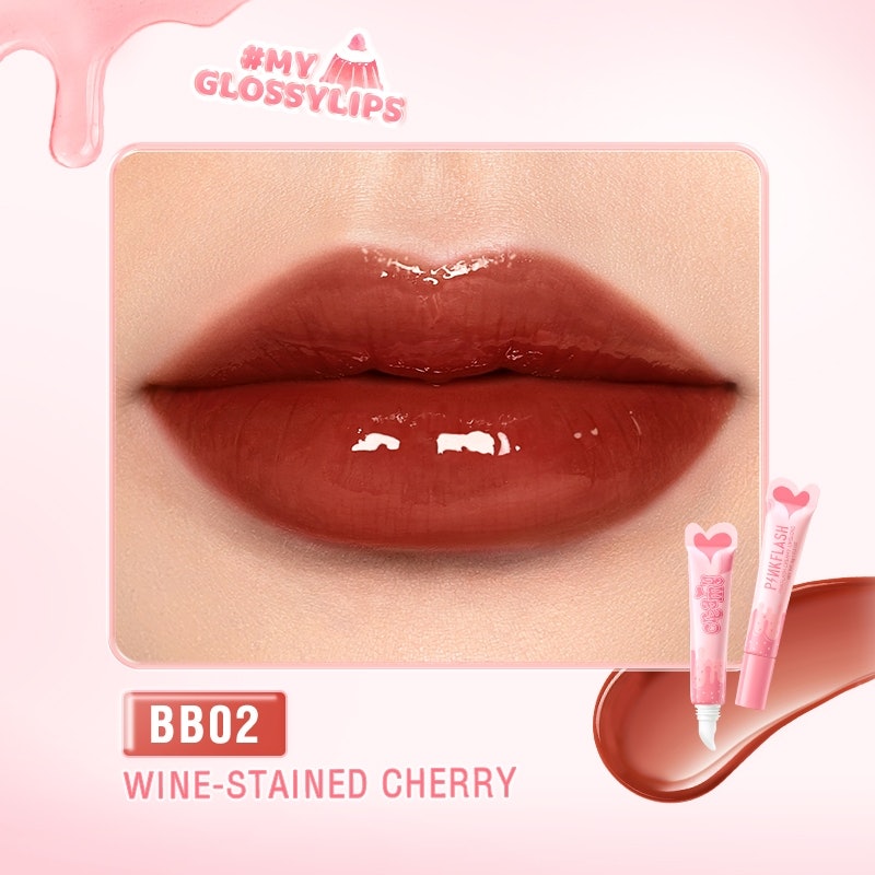 Watery Glow Hydrating Lip Gloss BB02 Wine-Stained Cherry 2