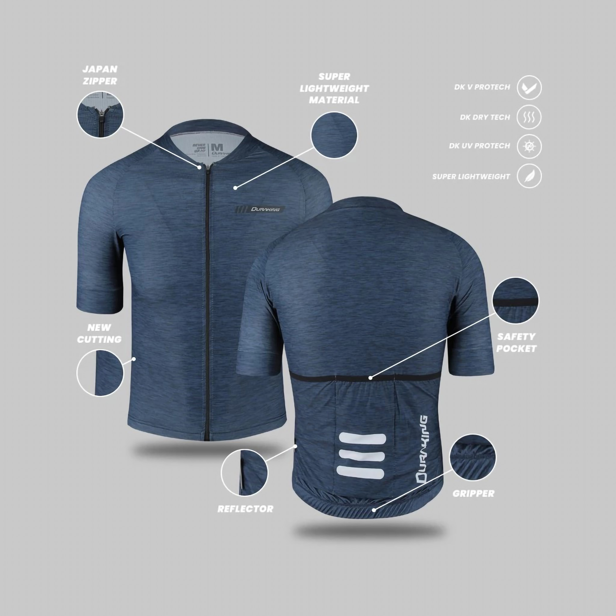 Pancajaya Sejati Duraking Bicycle Jersey T-Heather Seamless