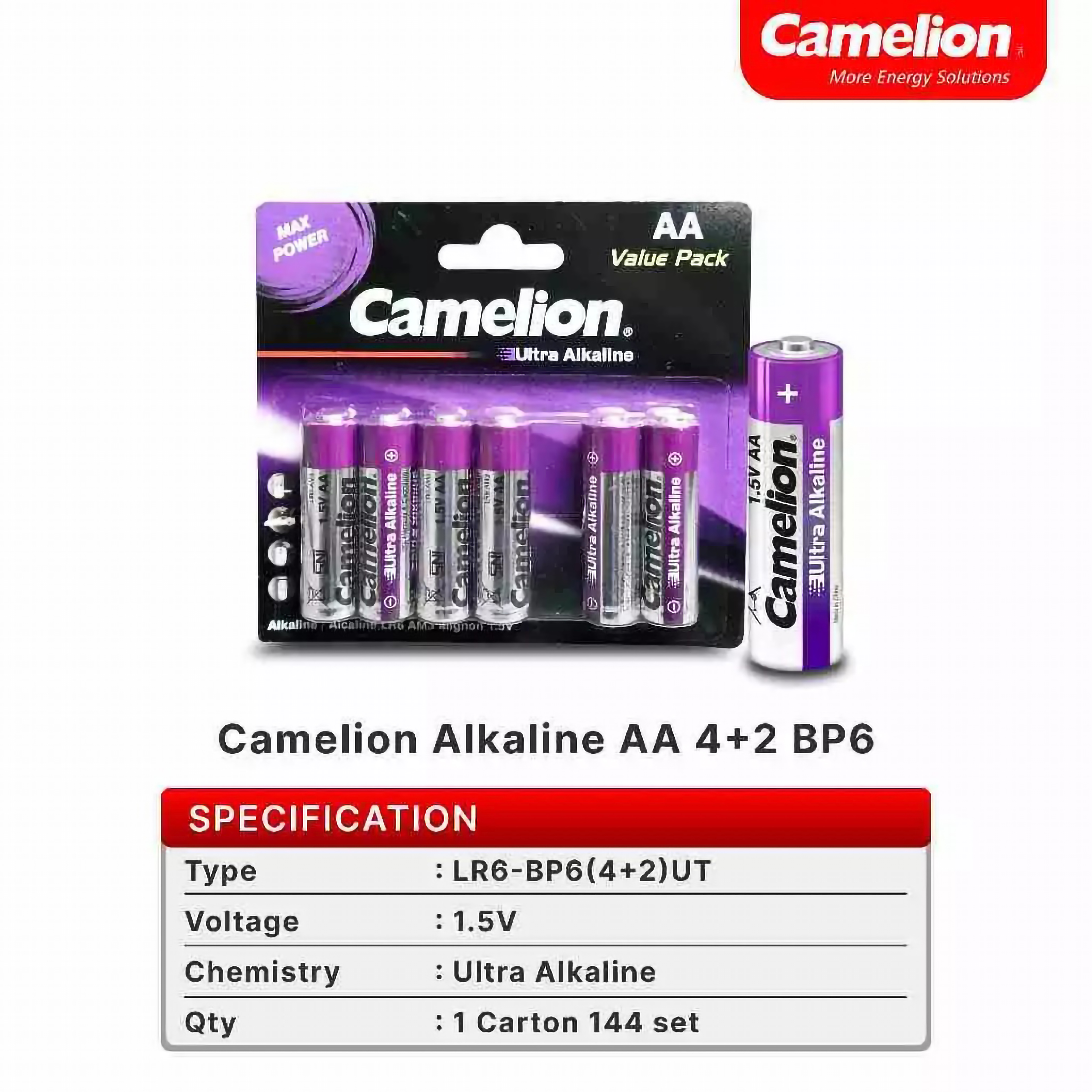 Camelion Ultra Alkaline AA LR6-BP6