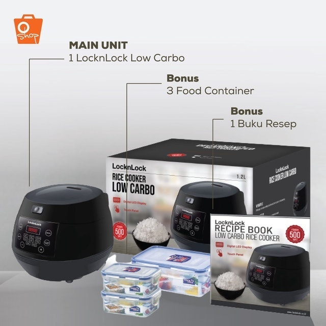 LocknLock Small Low Carbo Rice Cooker
