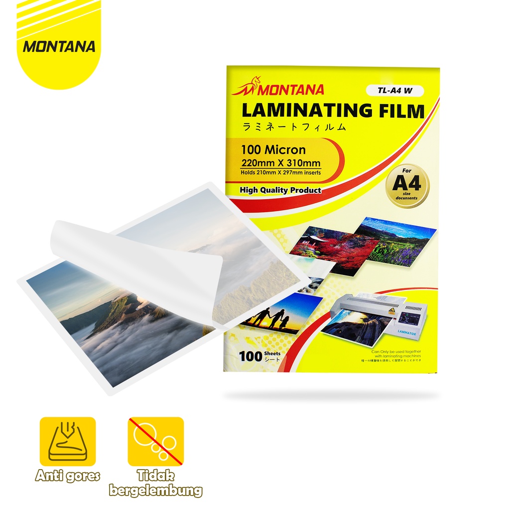 MONTANA Laminating Film / Plastik Laminating Montana A4 TL-A4W