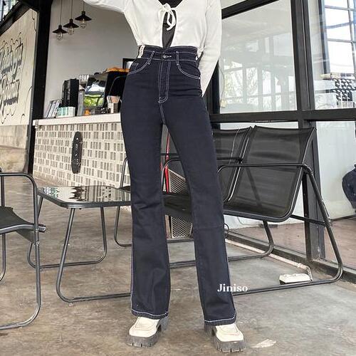  JINISO Ultra Highwaist Cutbray Stretch Jeans Hangout