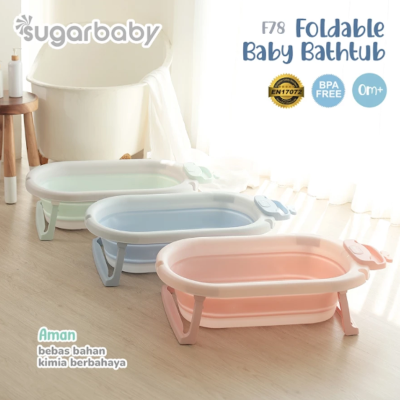 Sugar Baby Foldable & Standing Baby Bathtub with Digital Thermometer 5