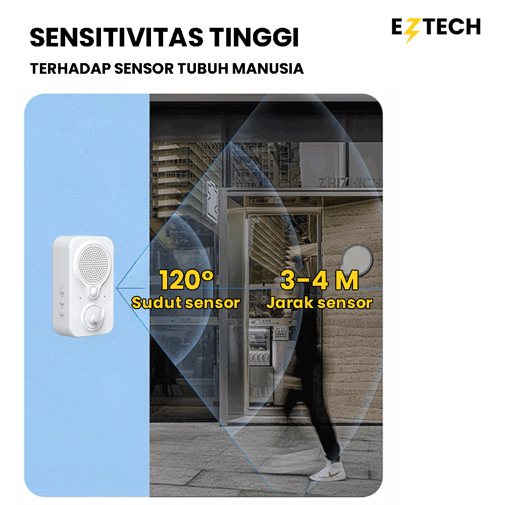  EZTECH Bel Pintu Sensor Motion