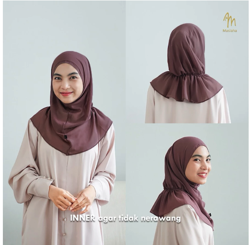 Maslaha Niqab Pashmina Curve Instant 4