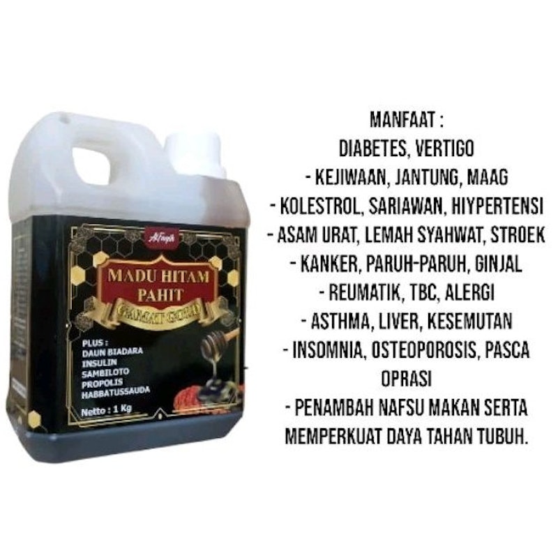 Al Faqih Madu Hitam Pahit Gamat Gold 5