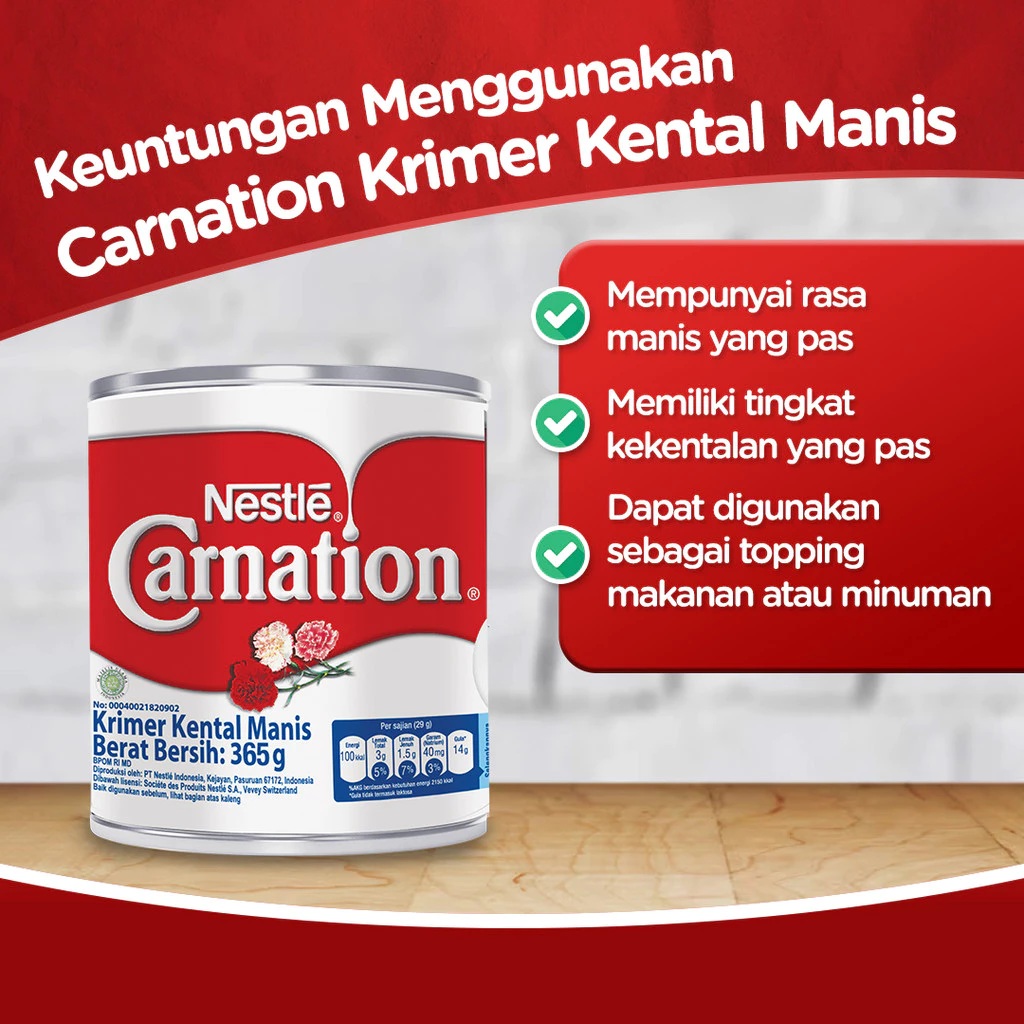 Nestlé Indonesia Nestlé Carnation Krimer Kental Manis 365 gram 