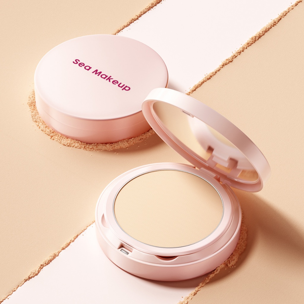 Sea Beauty Indonesia Sea Makeup Acne Cover & Smooth Two Way Cake Vanilla Milk 