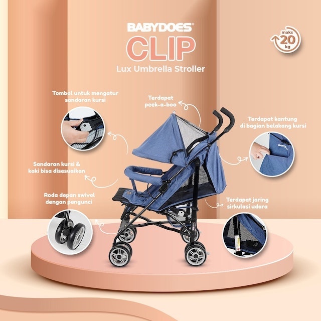 Babydoes Clip Lux Umbrella Stroller 2062