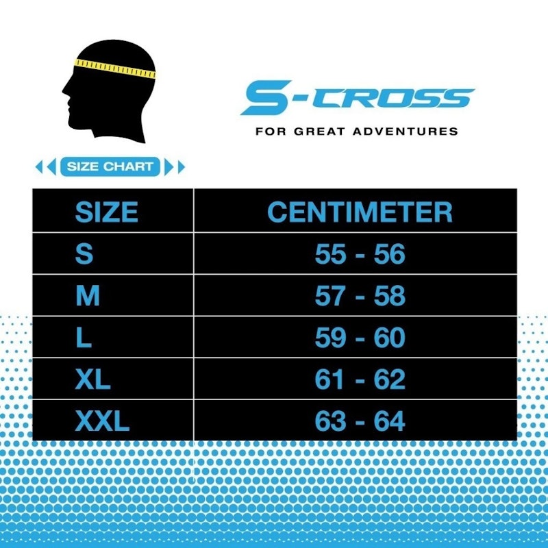 NJS Helm Full Face S-Cross Solid 5