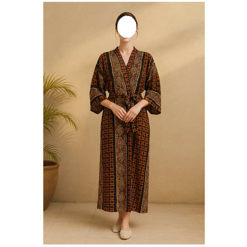 Dress Warehouse Premium Batik Long Kimono Sogan Panjang 2