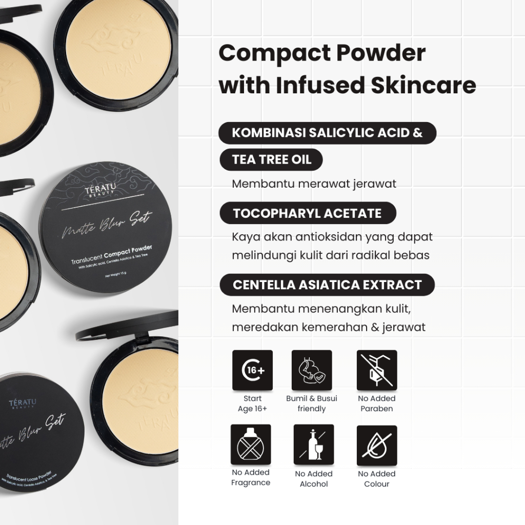 Teratu Beauty Translucent Compact Powder  4