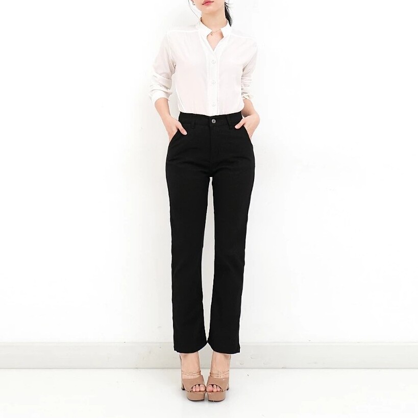 Nuber Slim Fit High Waist Chinos Pansy 02