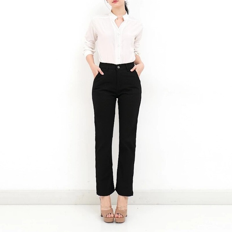 Nuber Slim Fit High Waist Chinos Pansy 2