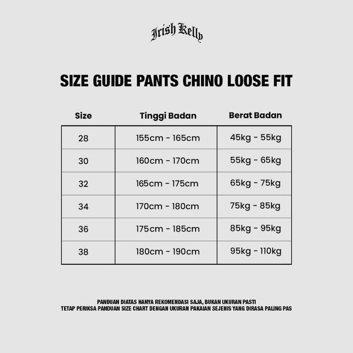  Irishkelly Long Chino Pants Loose Fit Cream