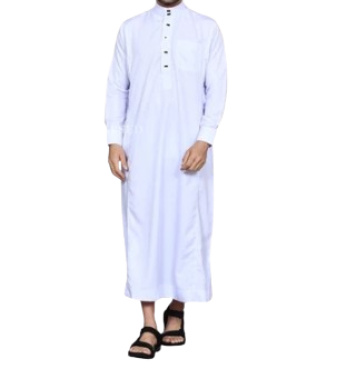 Al Waleed Moslem Jubah Pria Abbwa Putih