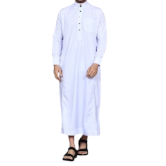 Al Waleed Moslem Jubah Pria Abbwa Putih