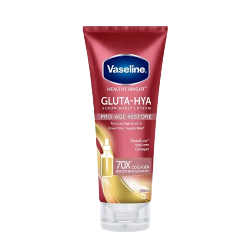 Vaseline® ｜ Healthy Bright Gluta-Hya Serum Burst Lotion Pro-Age Restore 70X Collagen